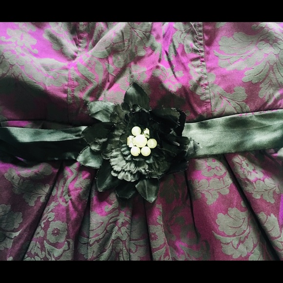 Purple and Black Cocktail Dress - Picture 5 of 7